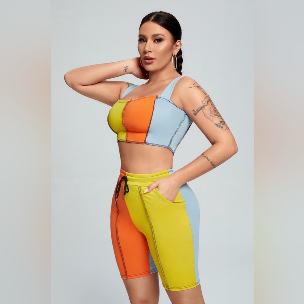 🧡Mila Color blocked Set🩵 - Picture 4 of 13